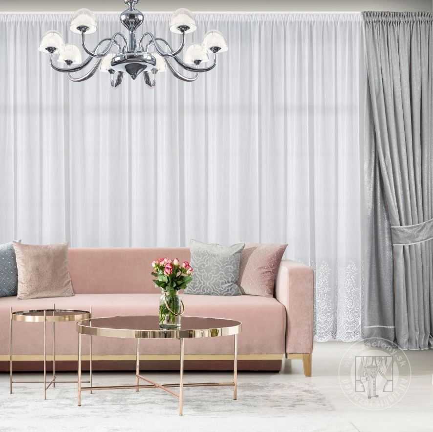 Záclona metráž 22640 strieborná