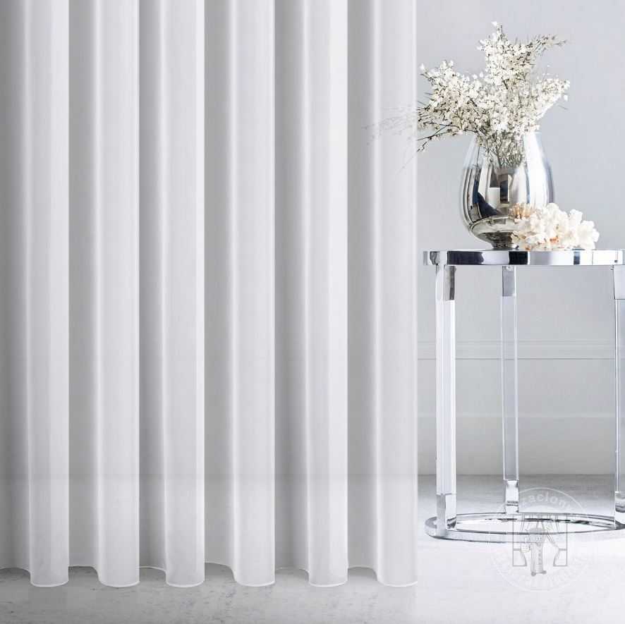 Záclona metráž 1002 biela