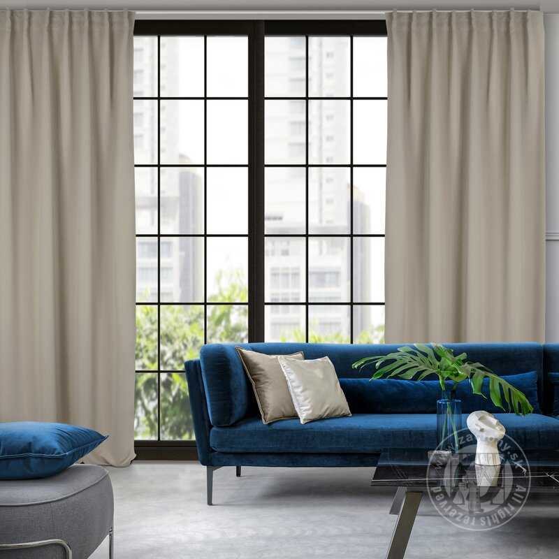 Záves MILAN na flex páske tmavá béžová 140x300cm