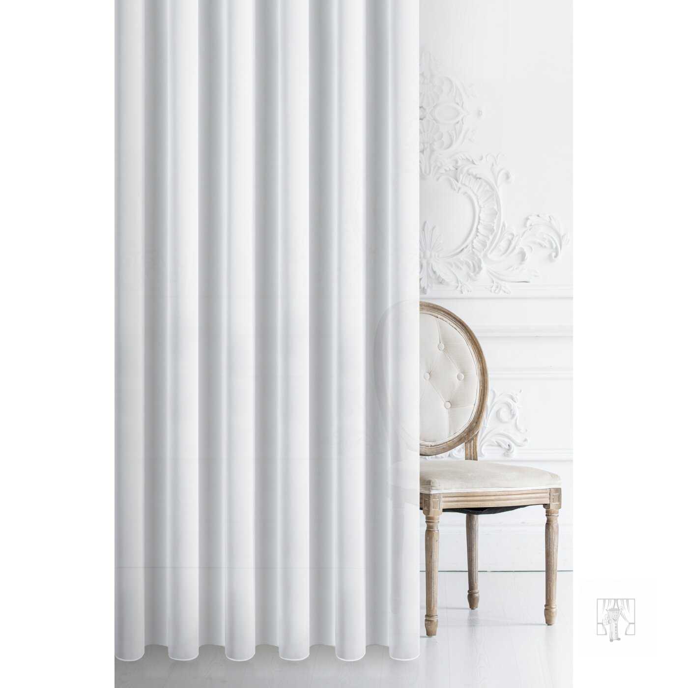 Záclona metráž ELODI biela