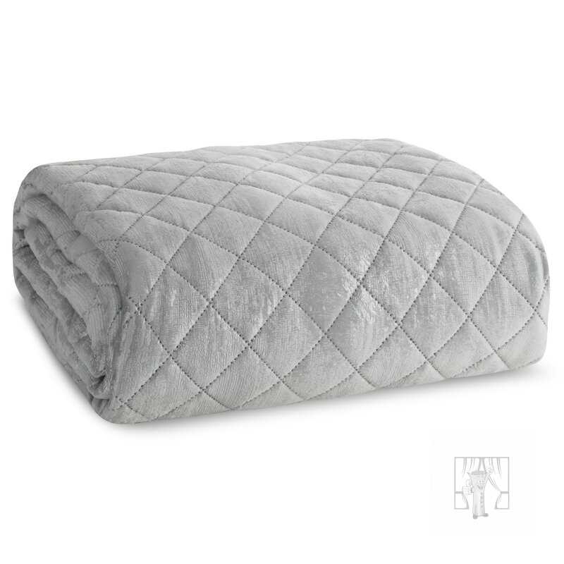 Prehoz na posteľ BLINK3 170x210cm strieborná