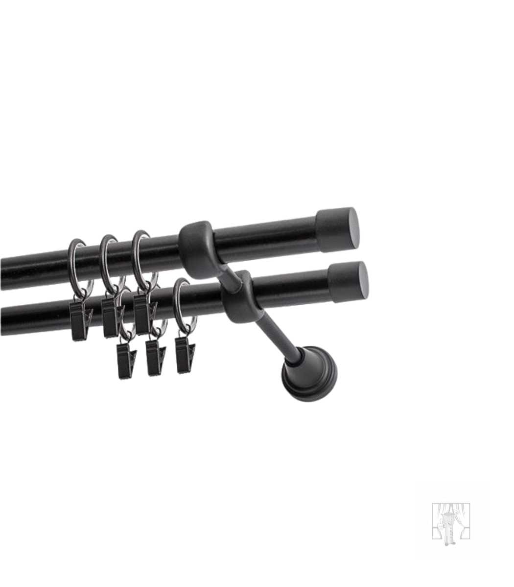 Kovová garniža PULLO Čierna matná