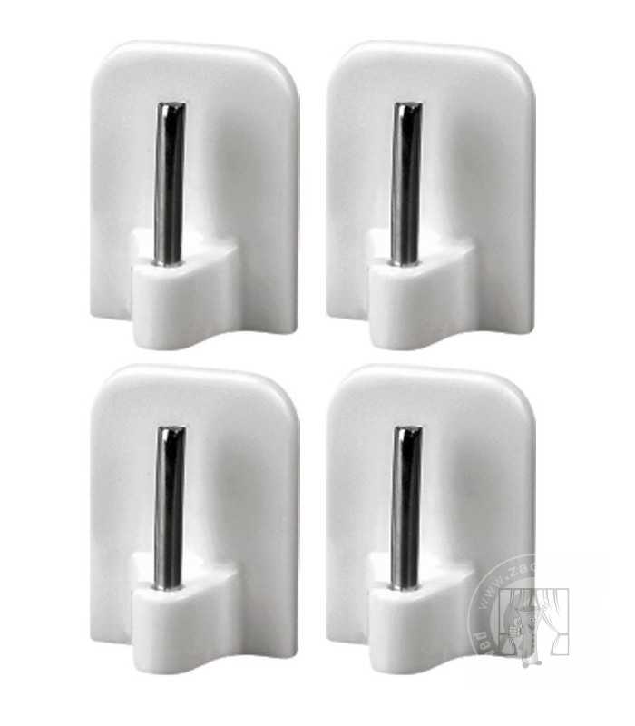 Samolepiaci háčik na vitrážovú tyč - biely 1ks