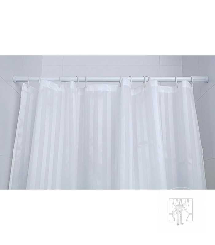 Teleskopická tyč do sprchy biela