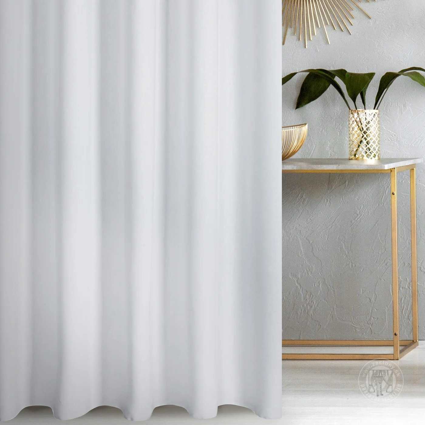 Záclona metráž BAMBOO biela s antibakteriálnou úpravou