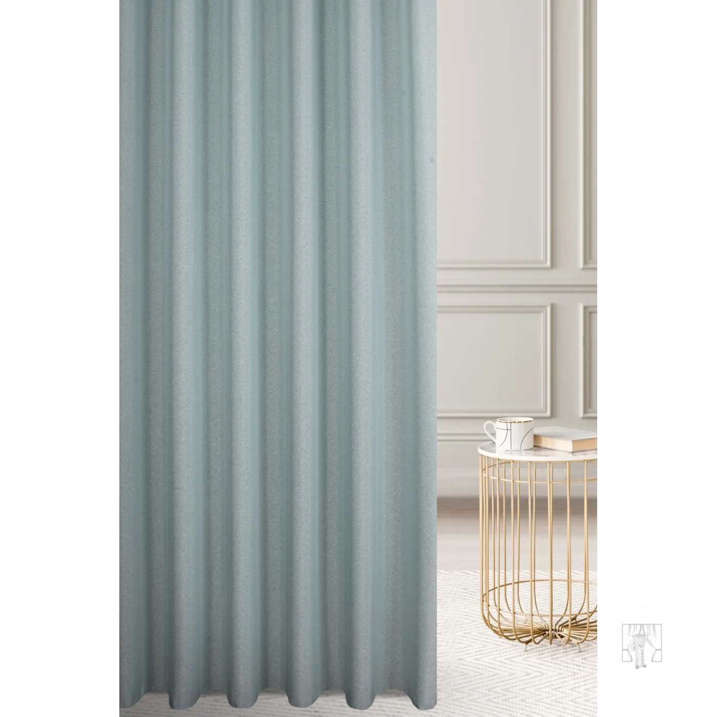 Záclona/Záves E17/13 ITALISSIMA mätová, 315cm