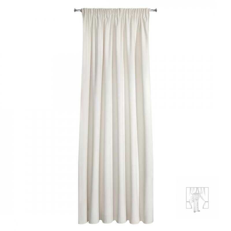 Záves VILLA na páske krémový 140x270cm