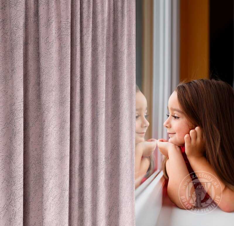 Záves RIVA na páske ružový 140x270cm