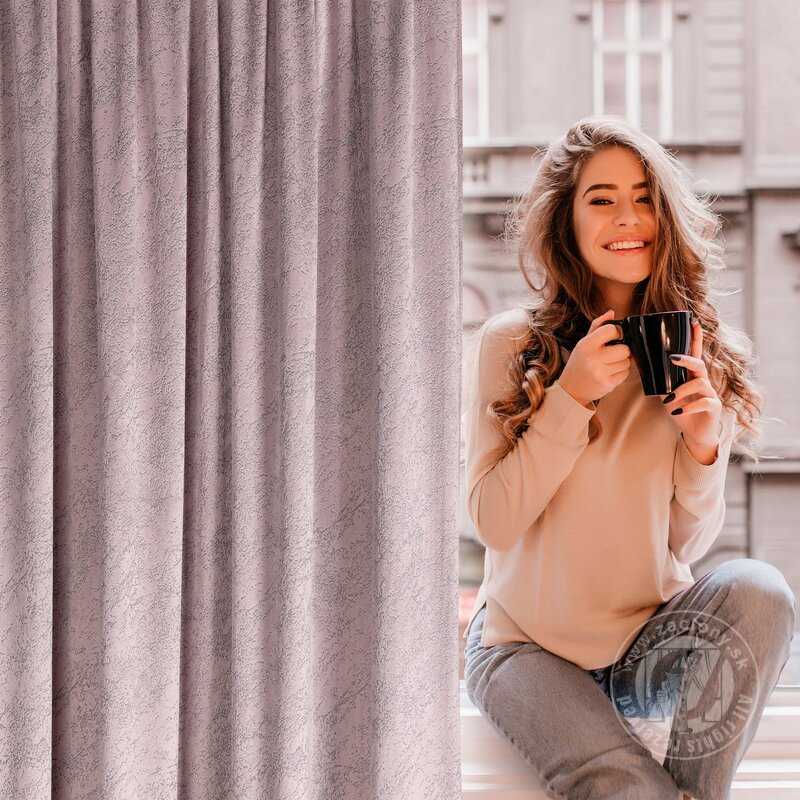 Záves RIVA na páske ružový 140x270cm