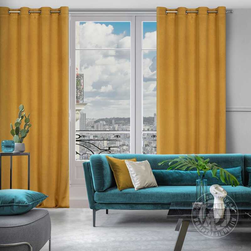 Zatemňovací záves CARLO na krúžkoch 135x250cm medový