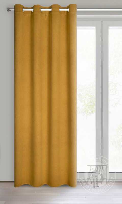 Zatemňovací záves CARLO na krúžkoch 135x250cm medový