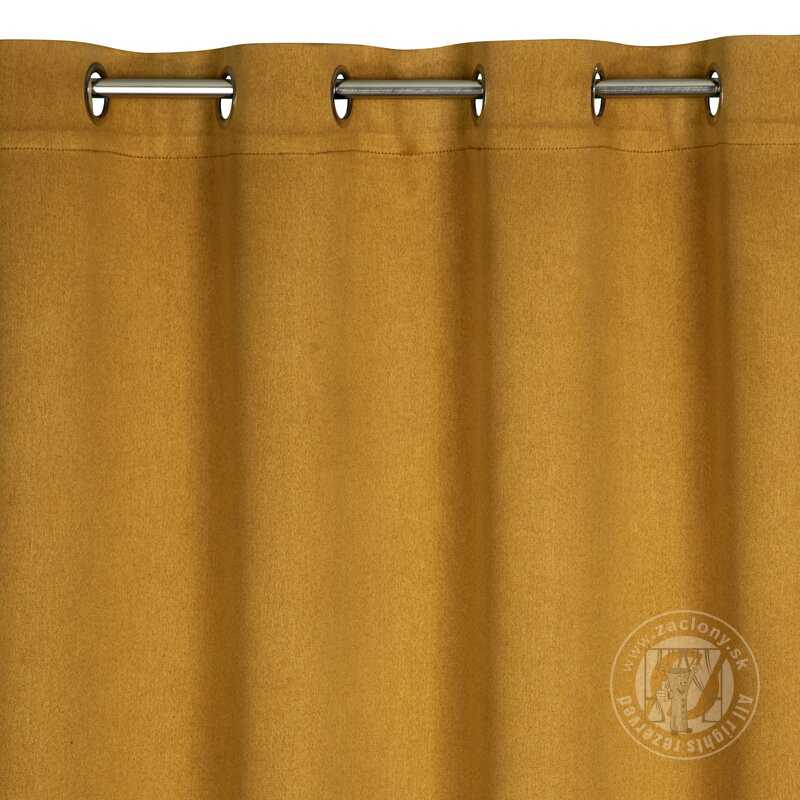 Zatemňovací záves CARLO na krúžkoch 135x250cm medový