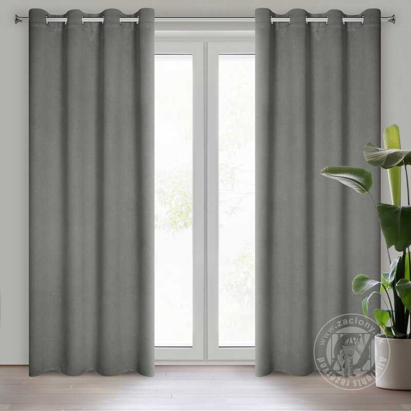Zatemňovací záves CARLO na krúžkoch 135x250cm popolavý