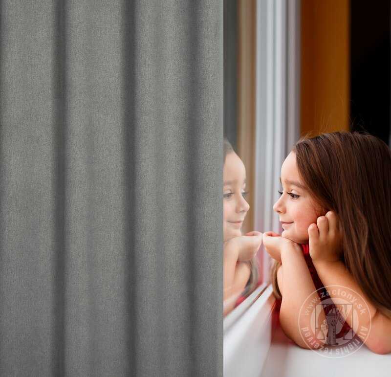 Zatemňovací záves CARLO na krúžkoch 135x250cm popolavý