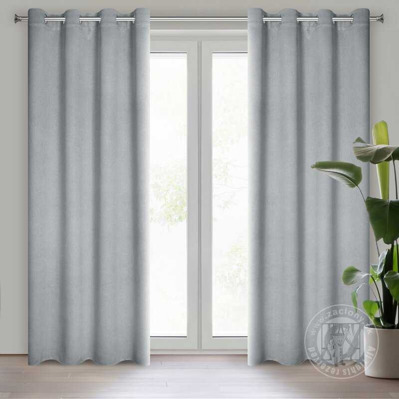 Zatemňovací záves CARLO na krúžkoch 135x250cm sivý