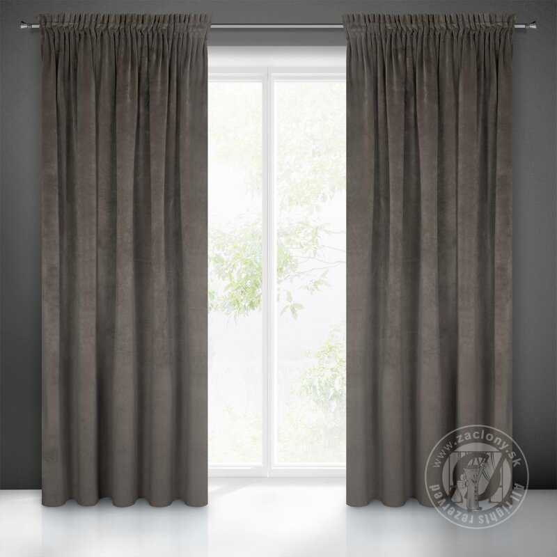 Záves VILLA na páske grafitový 140x270cm