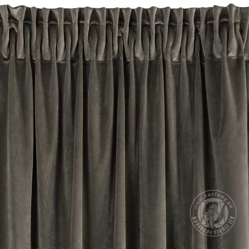 Záves VILLA na páske grafitový 140x270cm