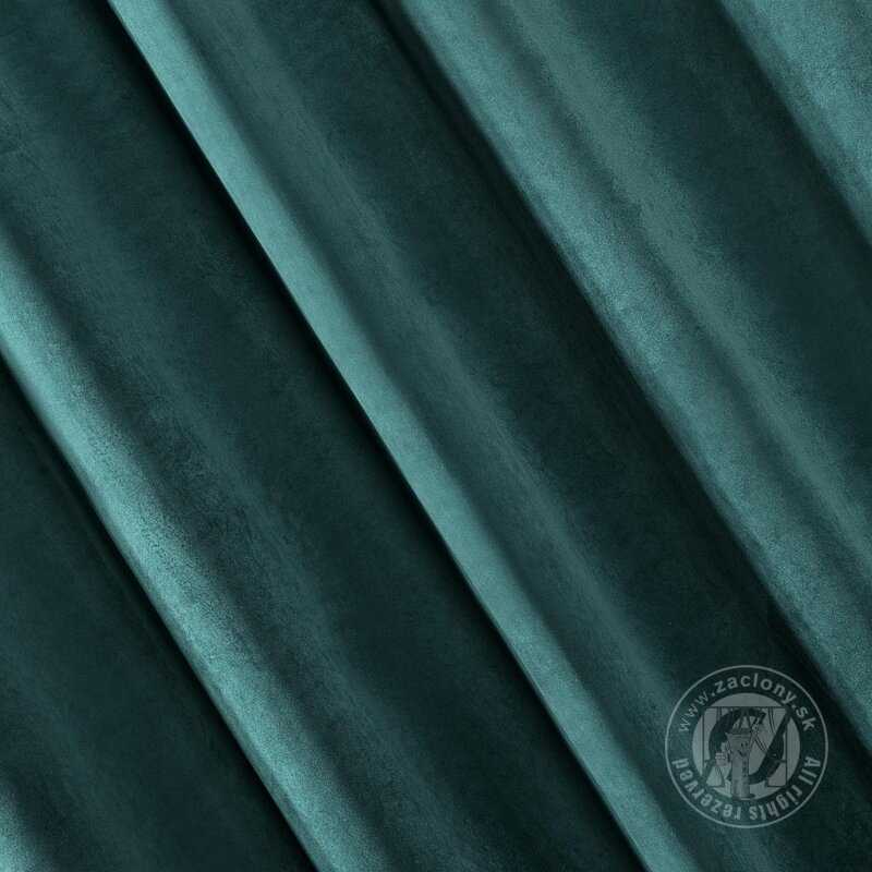 Záves VILLA na páske tmavý tyrkysový 140x270cm