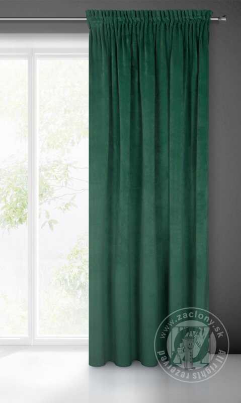 Záves VILLA na páske tmavozelený 140x270cm