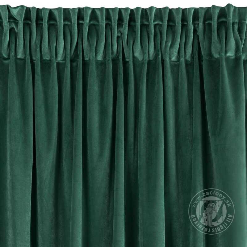 Záves VILLA na páske tmavozelený 140x270cm