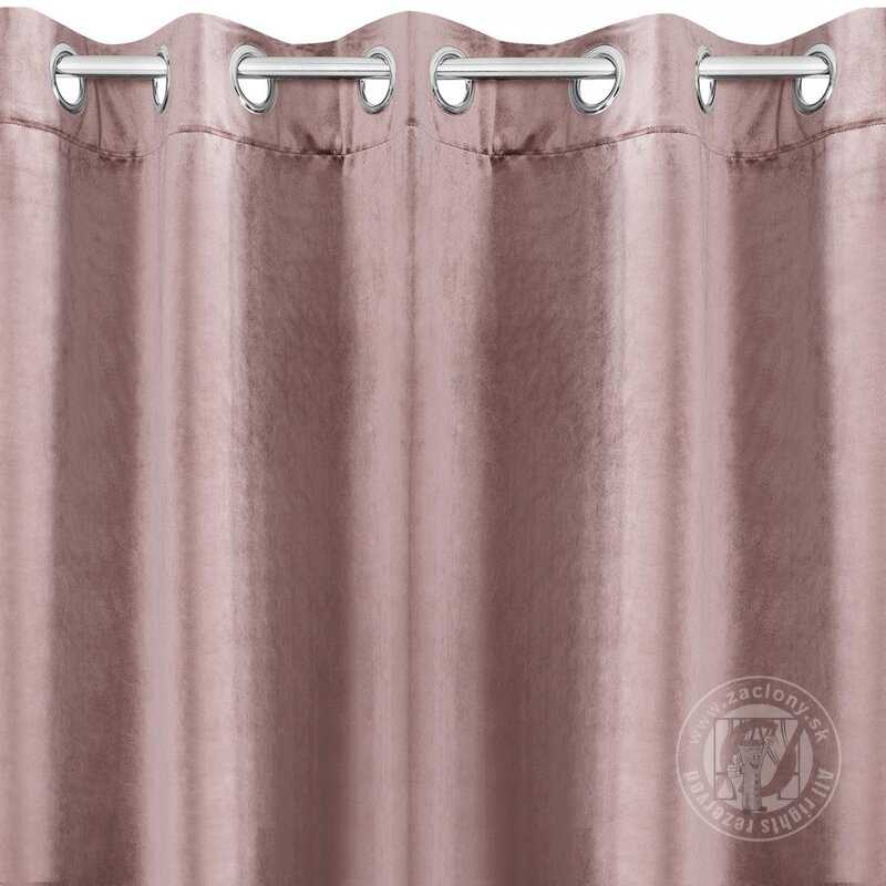 Záves VILLA na krúžkoch púdrový 140x250cm