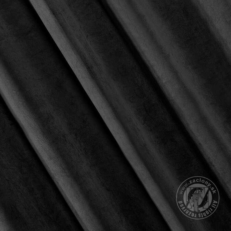 Záves VILLA na krúžkoch čierny 140x250cm