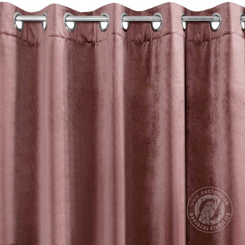 Záves VILLA na krúžkoch staroružový 140x250cm
