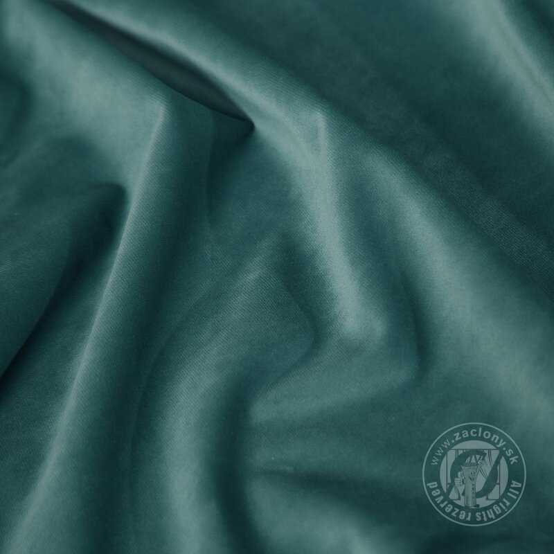 Záves VILLA na krúžkoch tmavý tyrkysový 140x250cm