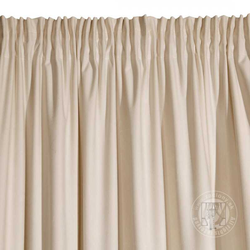 Záves VILLA na páske béžový 140x270cm