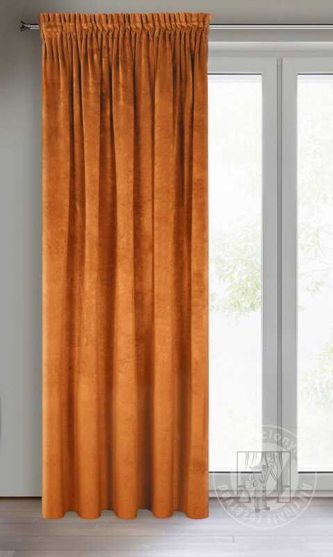 Záves VILLA na páske tehlový 140x270cm