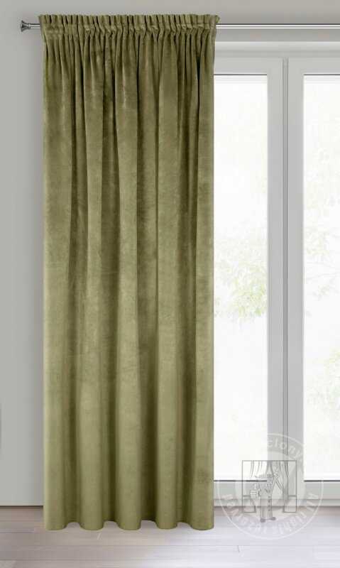 Záves VILLA na páske olivový 140x270cm