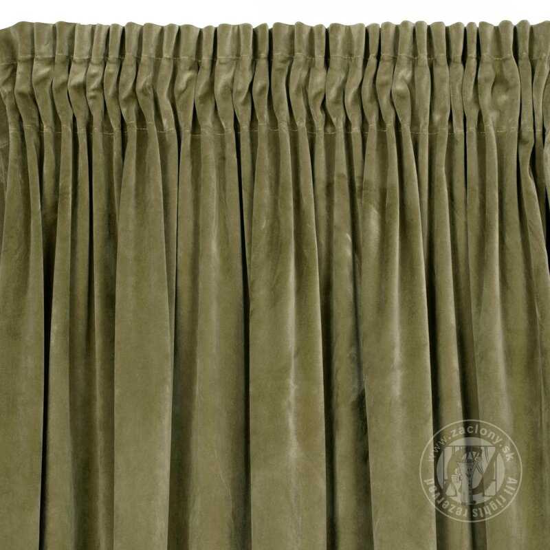 Záves VILLA na páske olivový 140x270cm