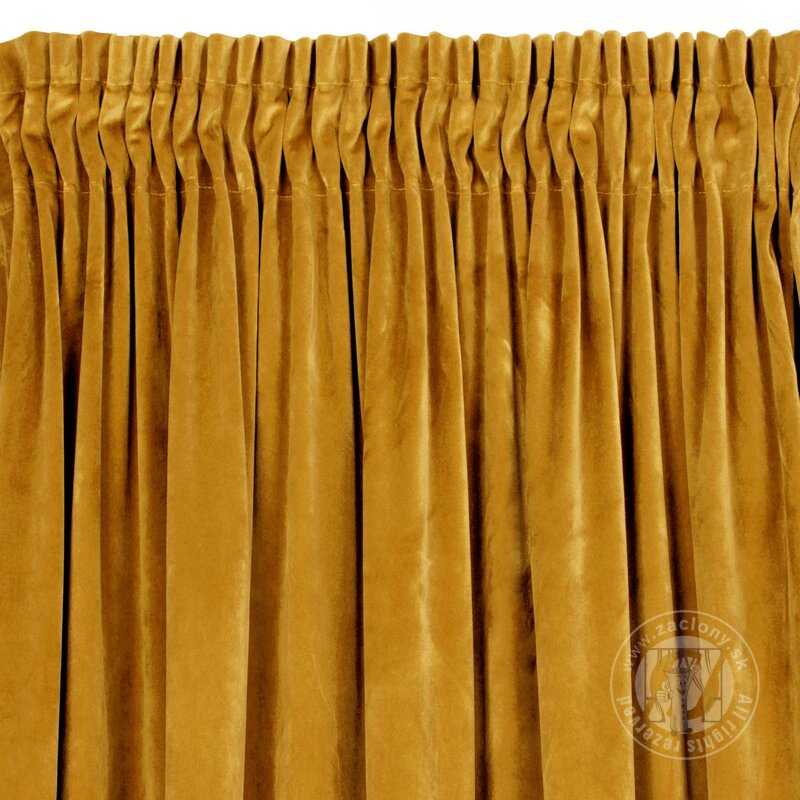 Záves VILLA na páske horčicový 140x270cm