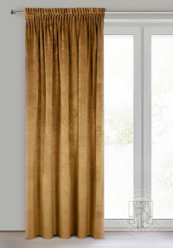 Záves VILLA na páske medový 140x270cm