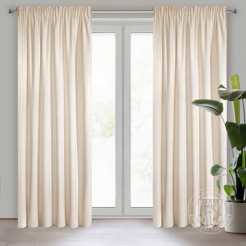 Záves VILLA na páske svetlý béžový 140x270cm