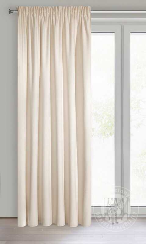Záves VILLA na páske svetlý béžový 140x270cm