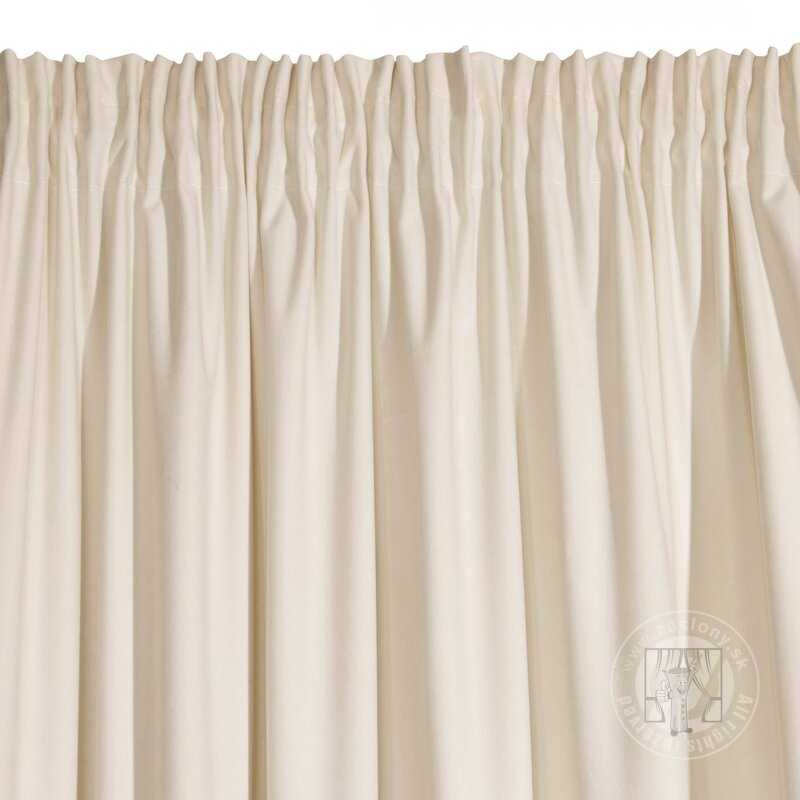 Záves VILLA na páske svetlý béžový 140x270cm