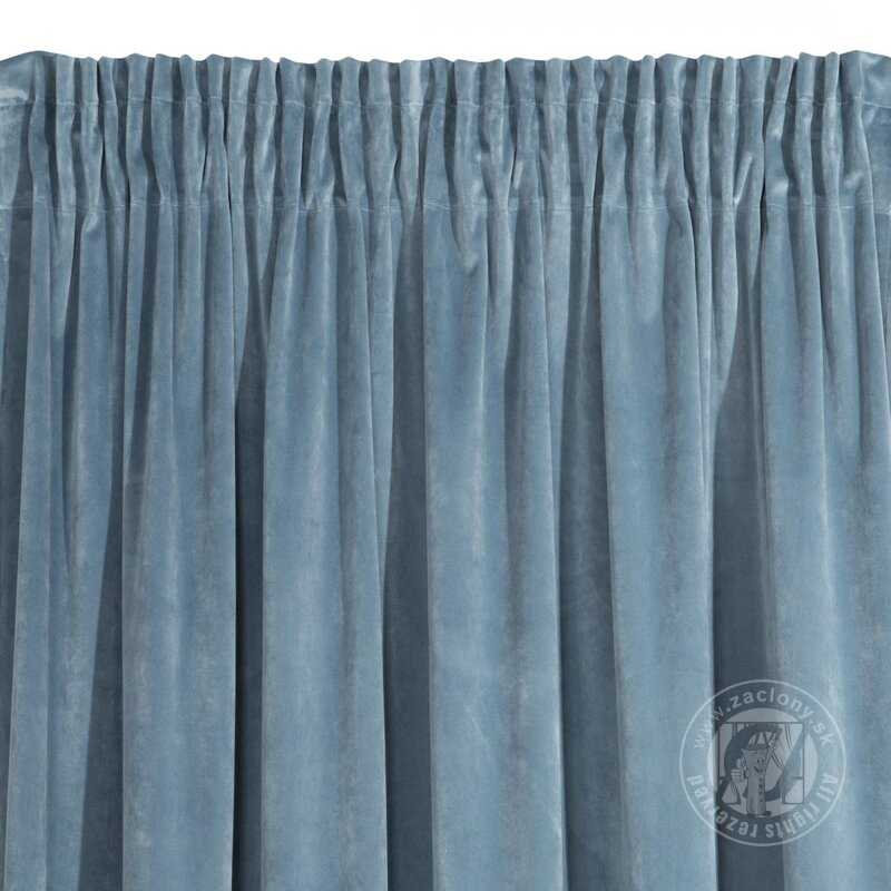 Záves VILLA na páske modrý 140x270cm