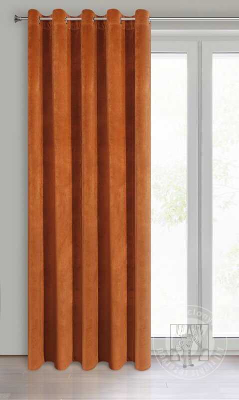 Záves VILLA na krúžkoch tehlový 140x250cm