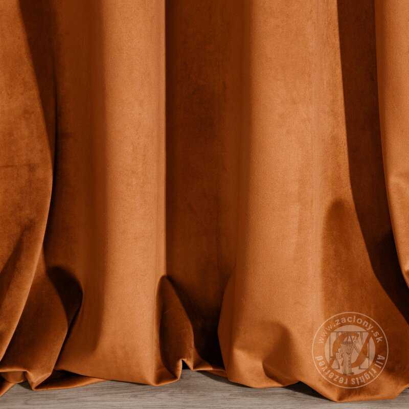 Záves VILLA na krúžkoch tehlový 140x250cm