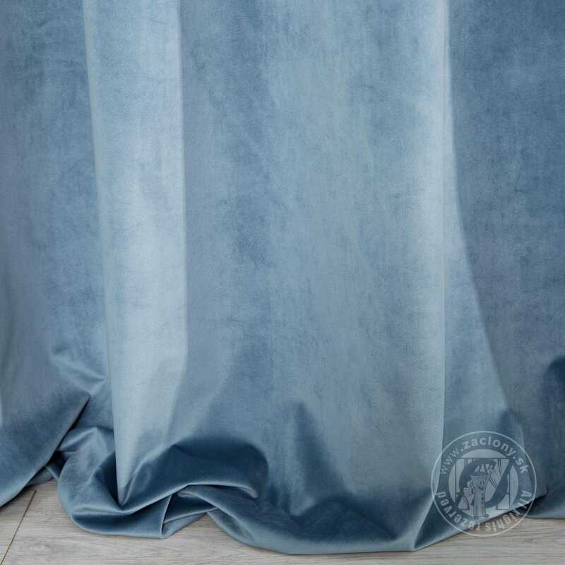 Záves VILLA na krúžkoch modrý 140x250cm