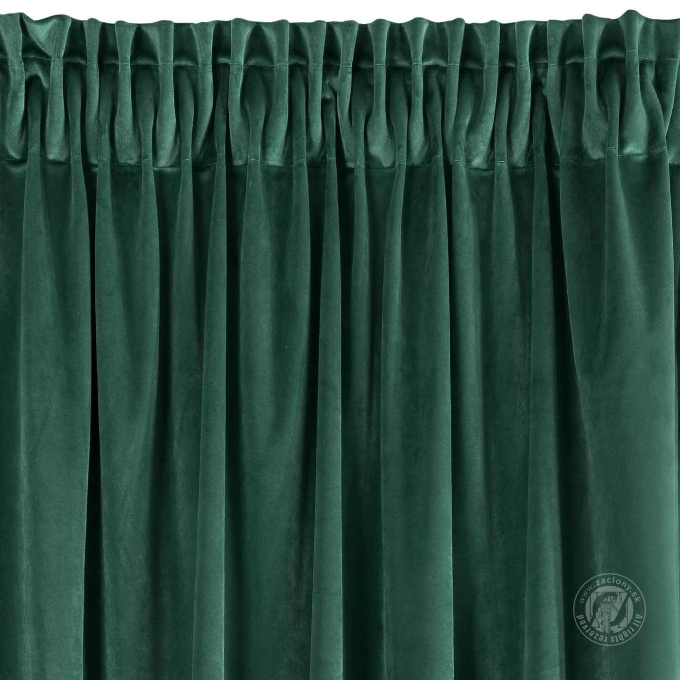 Záves RIA na páske tmavozelený 140x270cm