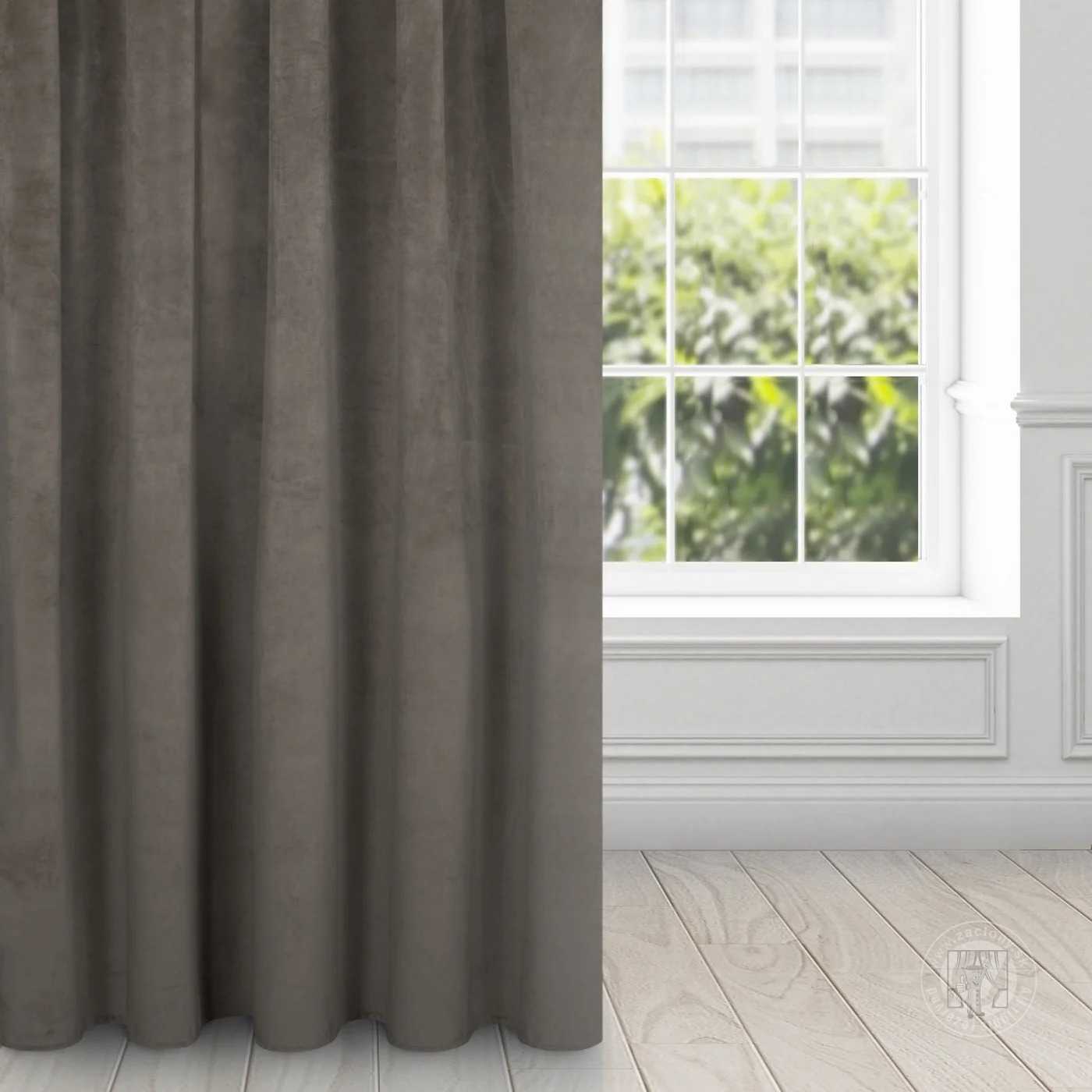 Záves RIA na páske grafitový 140x270cm