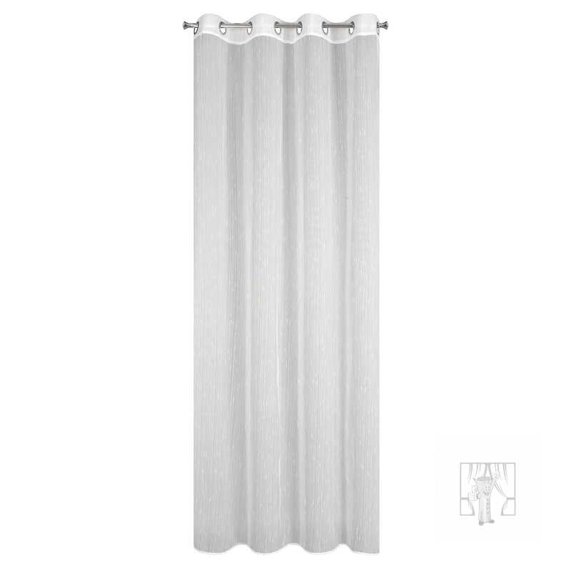 Záclona PILAR na krúžkoch biela 140x250cm