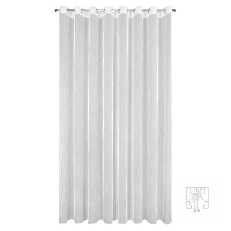 Záclona PILAR na krúžkoch biela 350x250cm