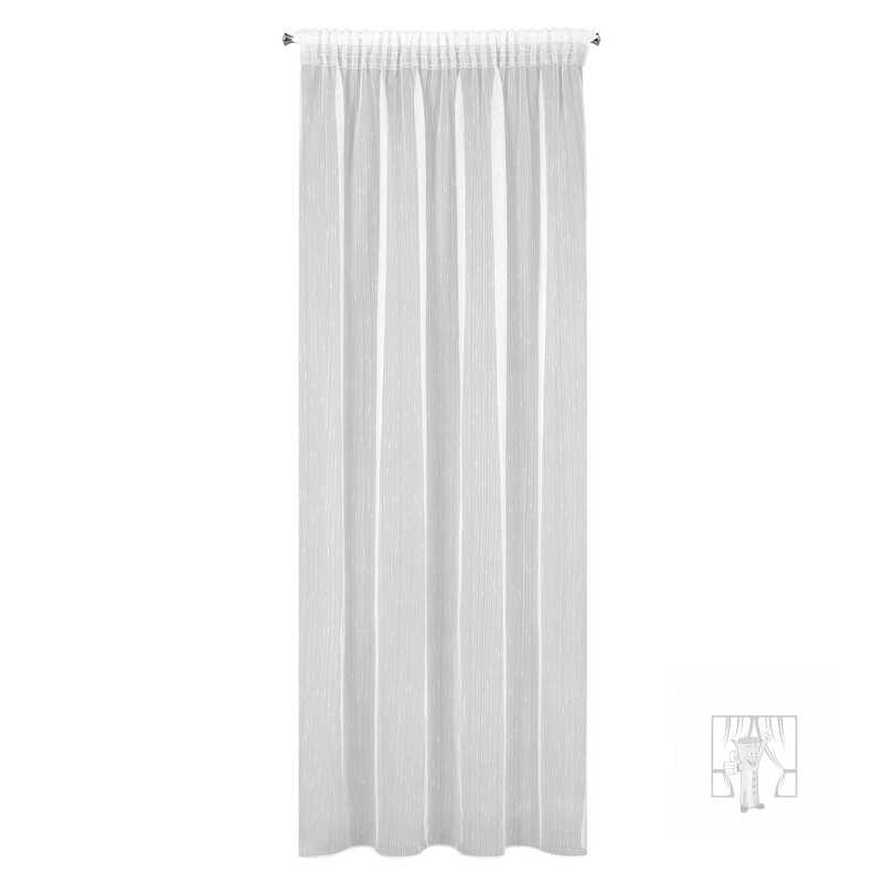 Záclona PILAR na páske biela 140x270cm