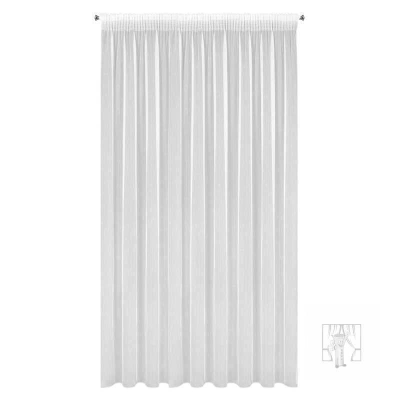 Záclona PILAR na páske biela 350x270cm
