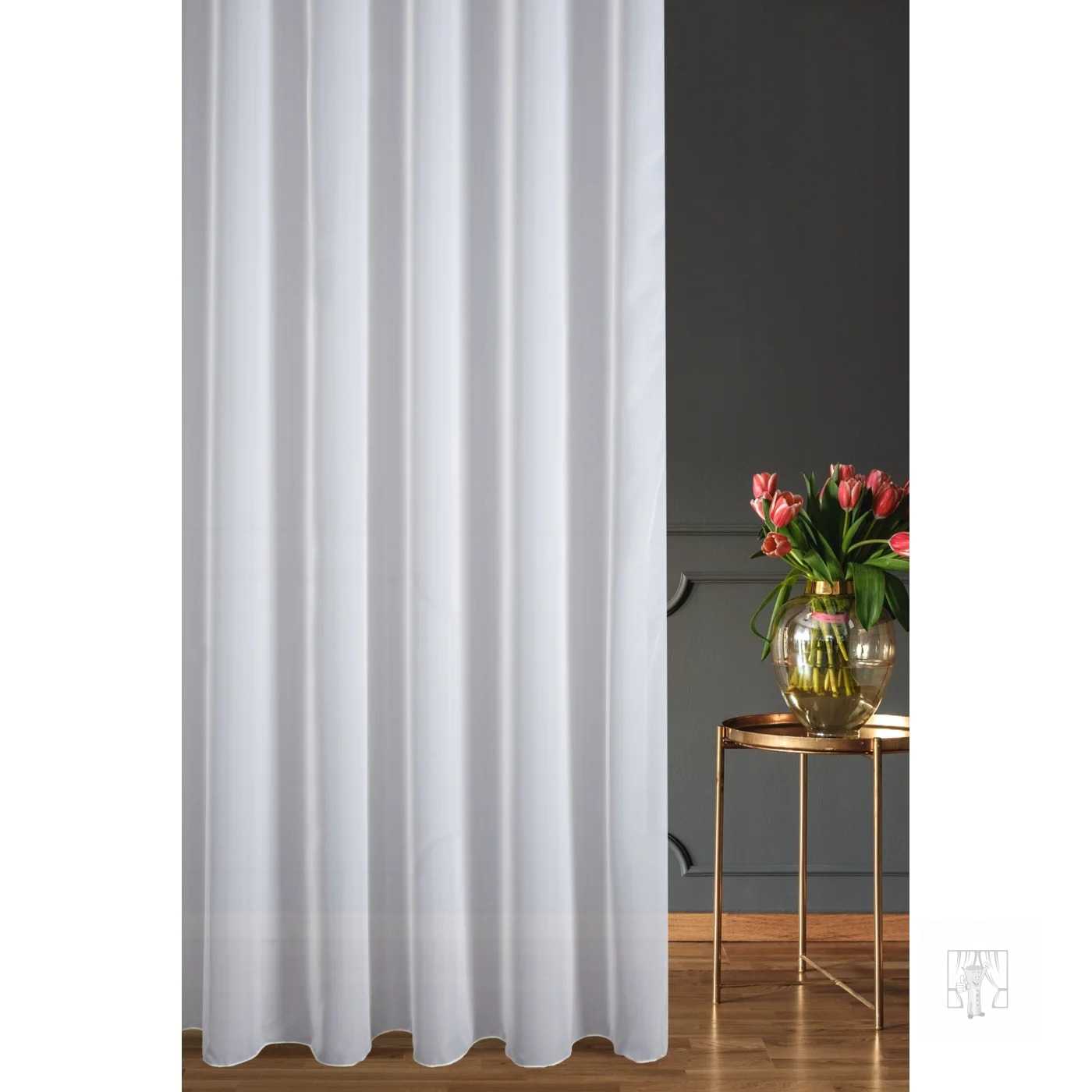 Záclona metráž 370 biela