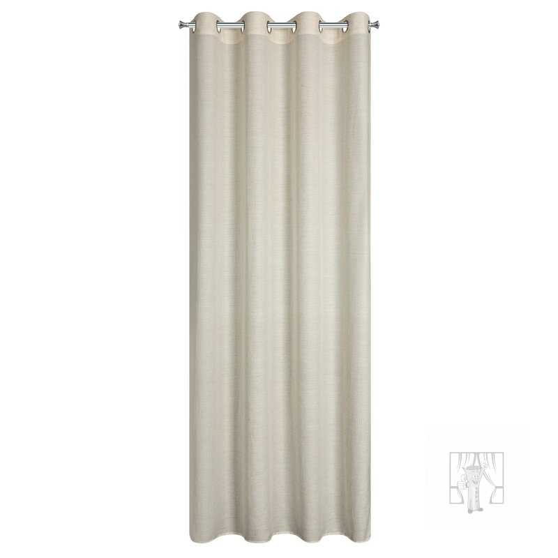 Záves ETNA na krúžkoch naturálny 140x250cm