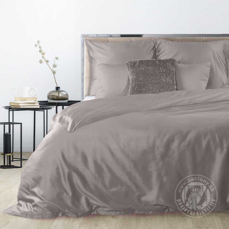 Posteľná bielizeň z bavlneného saténu NOVA3 140x200cm + 70x90cm, popolavá